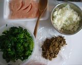 たっぷりほうれん草とひき肉のドライカレー作り方1写真