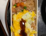 レンジ簡単洋風梅焼き肉味オムライス弁当作り方13写真