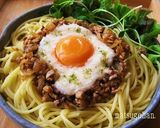 月見とろろ♪そぼろスパゲティ作り方7写真