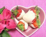 バレンタイン❤簡単！苺のチョコがけ綿帽子作り方6写真