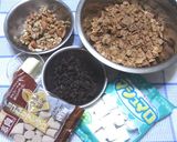 チョコフレークとナッツのバー作り方1写真