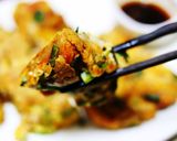 納豆とにらと豚肉の韓国風チヂミ。作り方4写真