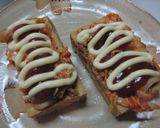 厚揚げでキムチーズピザ作り方1写真