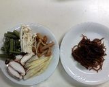 山菜ならぬ　山海そば♪作り方1写真