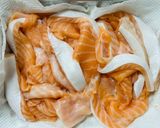 サーモンハラスのゆずバタ醤油焼き作り方1写真