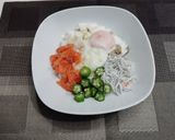 温玉乗せサーモンしらす丼ぶり作り方3写真