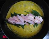 ハムとほうれん草とクリチの卵焼き作り方2写真