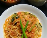 ツナとほうれん草のトマトクリームパスタ作り方9写真