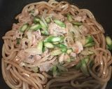 豚バラ肉とアスパラの焼きうどん作り方11写真