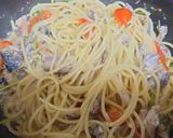 サバ缶とパクチーの時短パスタ作り方5写真