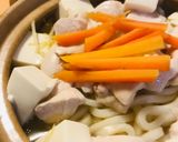 あっさり鍋●鶏肉の2玉うどん鍋作り方2写真