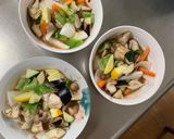 肉無チクワバーベキュー親子丼味野菜炒め作り方13写真