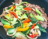 ラム肉と青梗菜のオイスターソース炒め作り方7写真