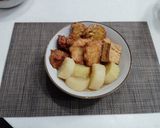 大根と厚揚げと練り物の煮物作り方7写真