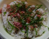 お弁当に♡ベーコンと大葉の春色おにぎり作り方3写真