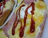 朝食にランチに♪ 温玉チーズトースト作り方5写真
