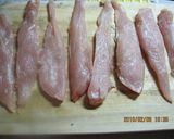 ヘルシー鳥むね肉めんたいチーズかつ♪作り方1写真
