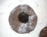 ♪HBで生地♪チョコレートクリーム入り作り方8写真