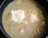 癒し味～❤納豆に落とし卵の豆乳お味噌汁作り方6写真