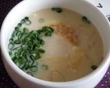 癒し味～❤納豆に落とし卵の豆乳お味噌汁作り方7写真