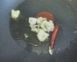 残りものの春菊で！彩りペペロンチーノ♪作り方3写真