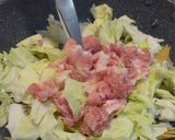 豚肉とキャベツのワンポット和風パスタ作り方2写真
