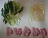 九条ネギと豚肉の和風パスタ作り方2写真