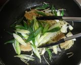 九条ネギと豚肉の和風パスタ作り方5写真