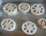 さくさく★れんこんのえび挟み焼き作り方4写真