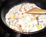 鮭とパプリカのクリームパスタ作り方8写真