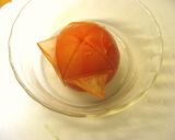 ラー油で丸々トマトのピリ辛★ミソスープ作り方1写真