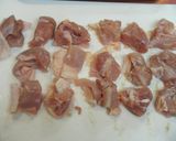 鶏もも肉とねぎの照り焼き！作り方1写真