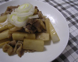 ごまの香り★大根と豚肉のオイスター炒め♪作り方4写真