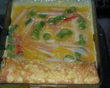 お弁当✿カニカマといんげん入り♡卵焼き作り方3写真