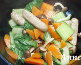 ☆ソーセージ＆青梗菜の熟味酢炒め☆作り方2写真