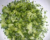 粉々のブロッコリーでたまご焼き作り方1写真