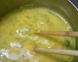 粉々のブロッコリーでたまご焼き作り方2写真