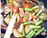 ナスとアスパラの ♪ トマトパスタ ♪作り方6写真
