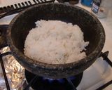 石焼鍋でタコとガーリック・バターの焼き飯作り方4写真