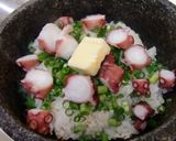 石焼鍋でタコとガーリック・バターの焼き飯作り方9写真