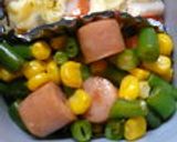 お弁当♪ウィンナー＆コーン＆グリンピース作り方7写真