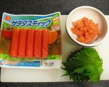 かにかまの明太子・シソ巻き揚げ♪作り方1写真