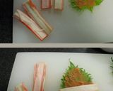 かにかまの明太子・シソ巻き揚げ♪作り方2写真