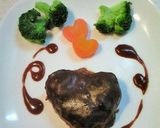 チョコみたいなハートハンバーグ作り方9写真