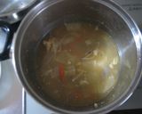 鍋の後はひらひら野菜で雑炊!!作り方1写真