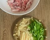 豚こまとたけのこピーマンのオイスター炒め作り方1写真