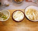 ウドと鶏ささみの味噌マヨ風味作り方1写真