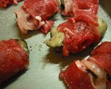 牡蠣のビーフロールをバルサミコ酢で作り方4写真
