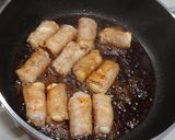 豚肉巻きとうふの照り焼き作り方6写真
