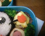 バレーボール頑張れ！バボちゃんキャラ弁当作り方2写真